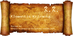 Klementis Krizanta névjegykártya